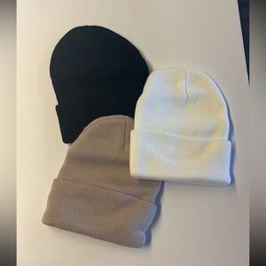 Beanies! Size fits all black white and brown